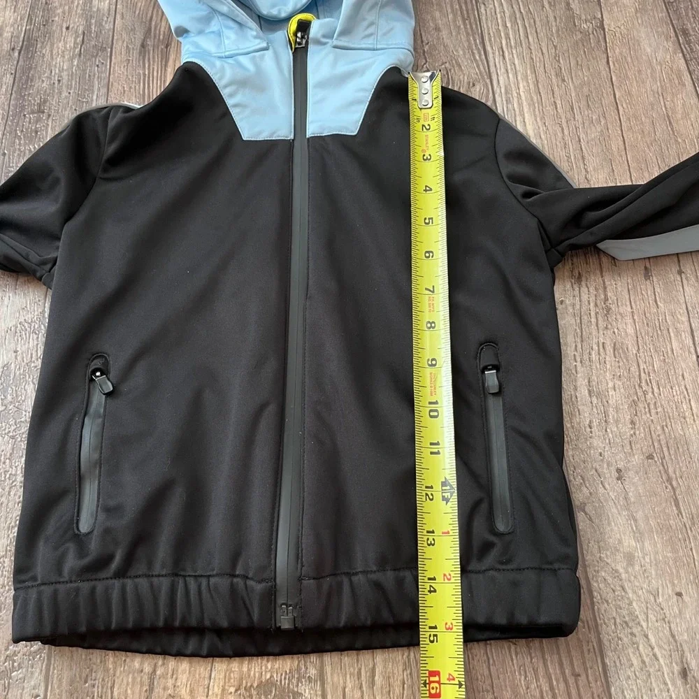 Ferrari Kids Scuderia Zip Up Hooded Track Jacket Black Blue Size 5/6
